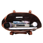 MAOSI Damen Lederhandtasche – Große Handtasche aus geöltem Wachsleder